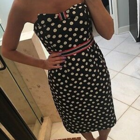 Anthropologie Dresses & Skirts - Anthropologie Maeve Polka Dot Strapless Dress Sz 8